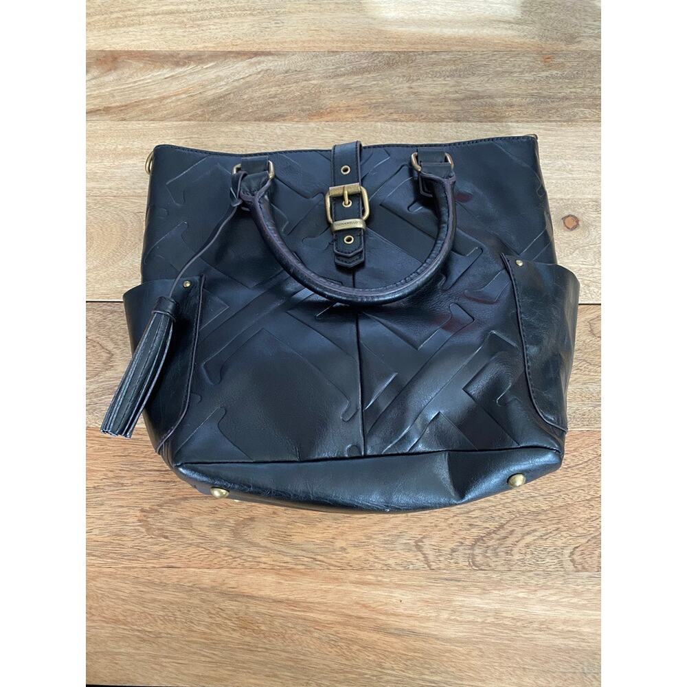 Tignanello Black Leather Tote